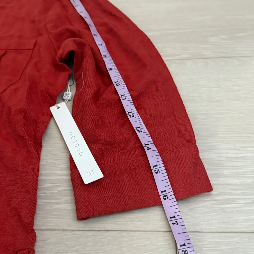 Caslon Women's High Low Red Orange Dress - Picture 7 of 10